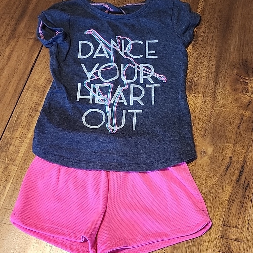 JUMPING BEANS SZ 3T DANCE YOYR HEART OUT SHORTS OUTFIT